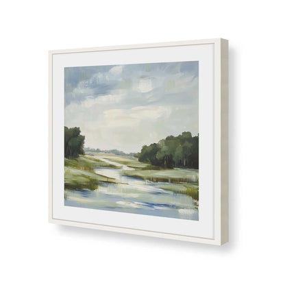 [Color:Opaque White], Picture of art in a Opaque White frame of the corner