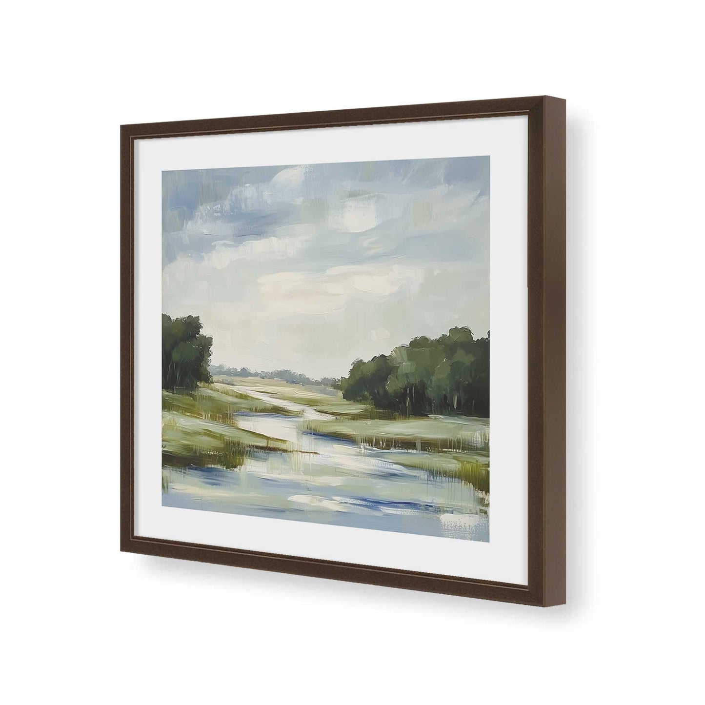 [Color:Espresso], Picture of art in a Espresso frame of the corner