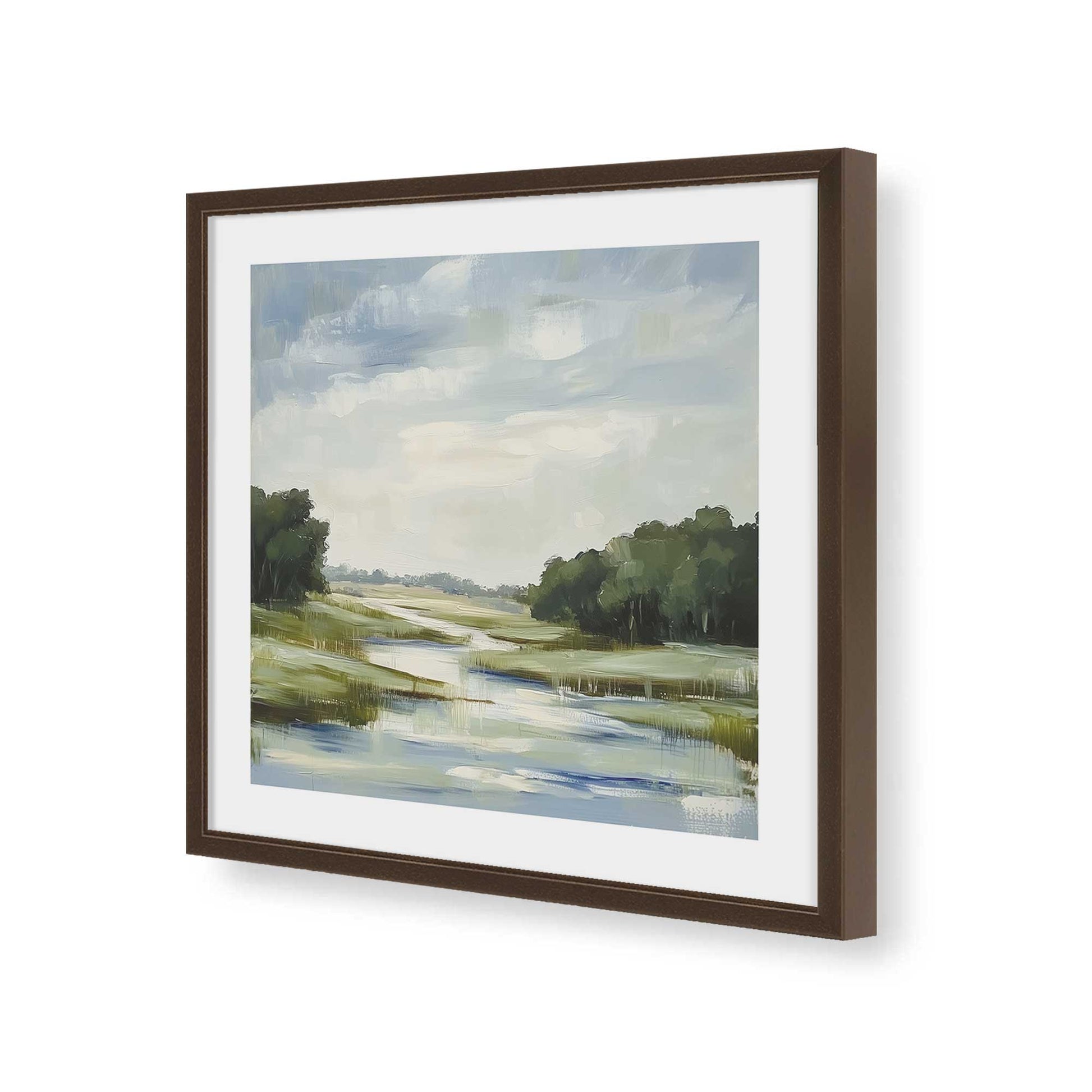 [Color:Espresso], Picture of art in a Espresso frame of the corner
