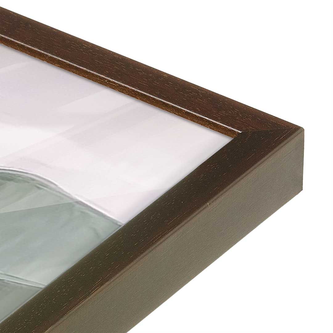 [Color:Brown], Picture of art in a Brown frame at an angle