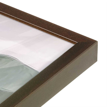 [Color:Brown], Picture of art in a Brown frame at an angle