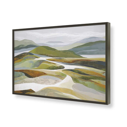[Color:Satin Black], Picture of art in a Satin Black frame of the corner