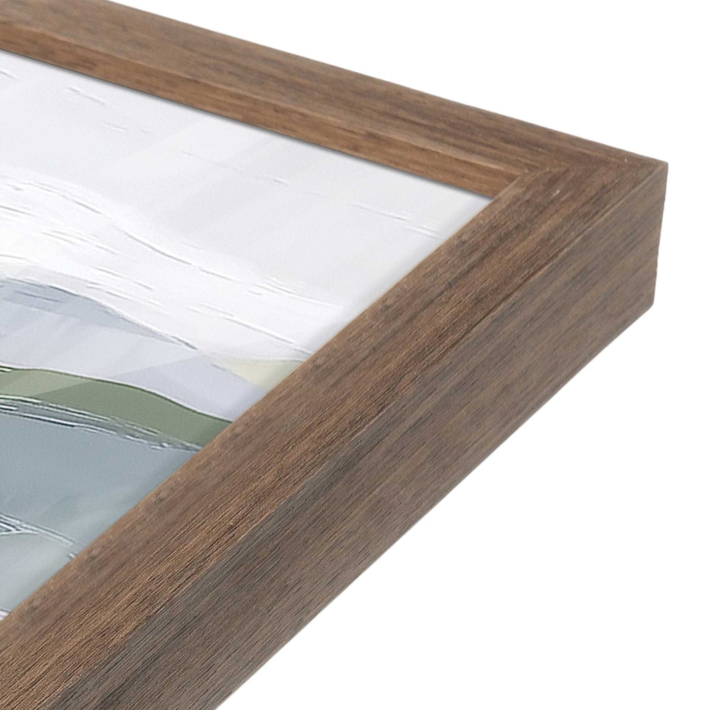 [Color:Walnut], Picture of art in a Walnut frame at an angle