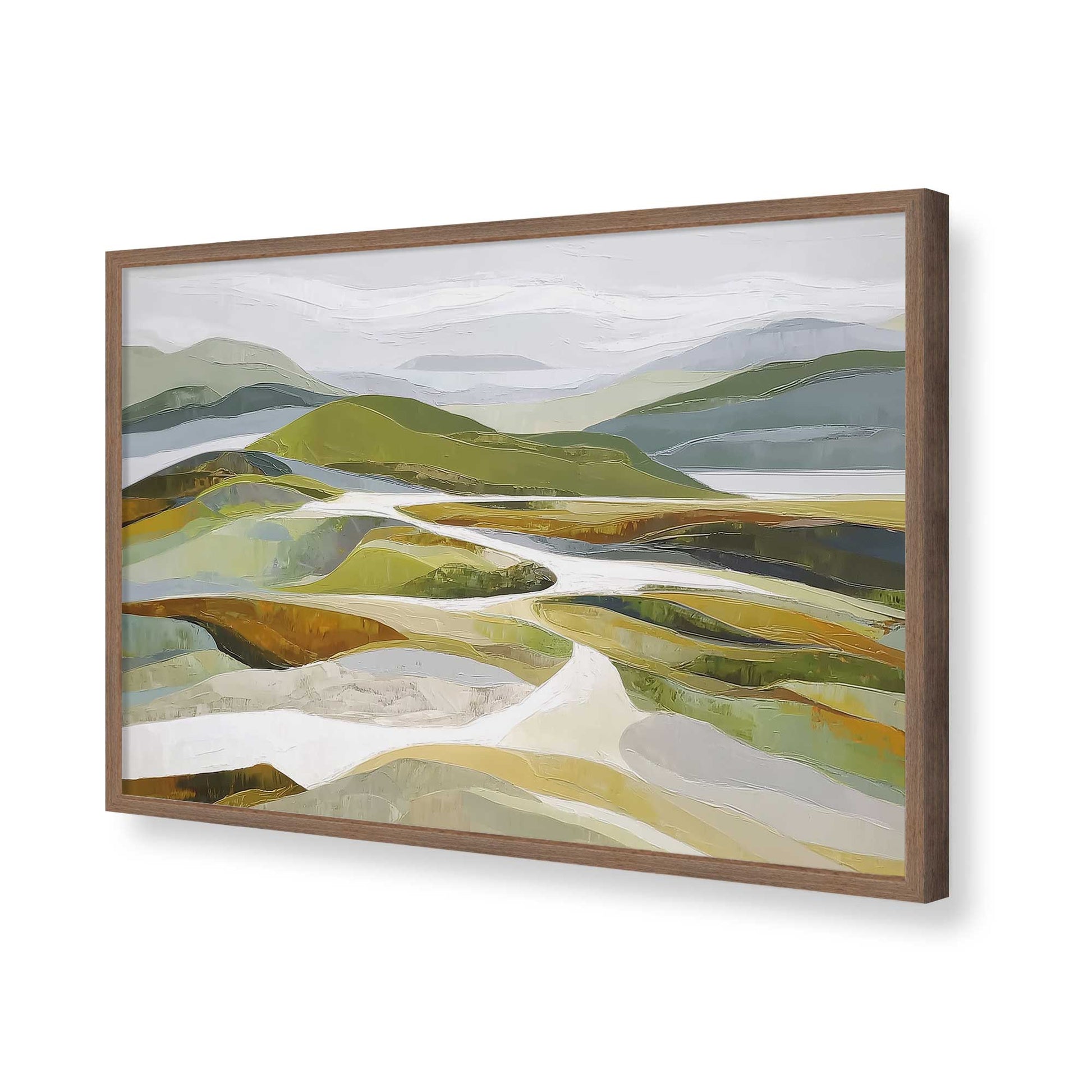 [Color:Walnut], Picture of art in a Walnut frame of the corner