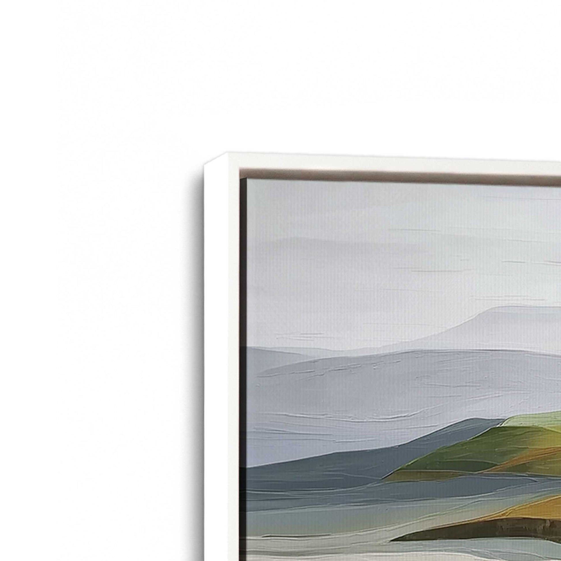 [Color:Opaque White], Picture of art in a White frame at an angle