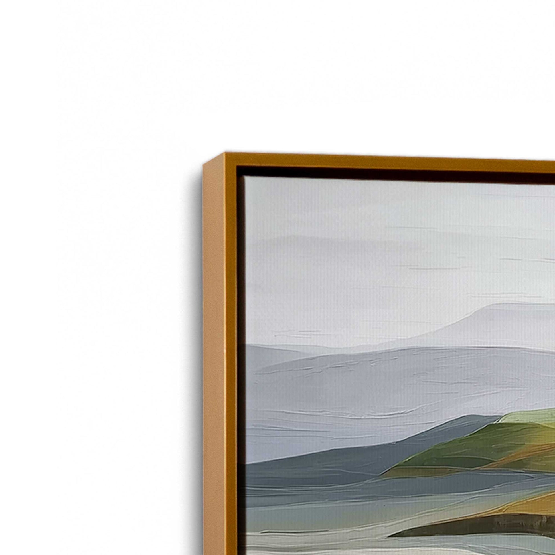 [Color:Polished Gold], Picture of art in a Polished Gold frame at an angle