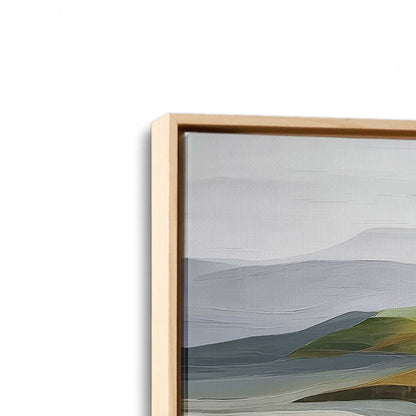[Color:American Maple], Picture of art in a American Maple frame at an angle