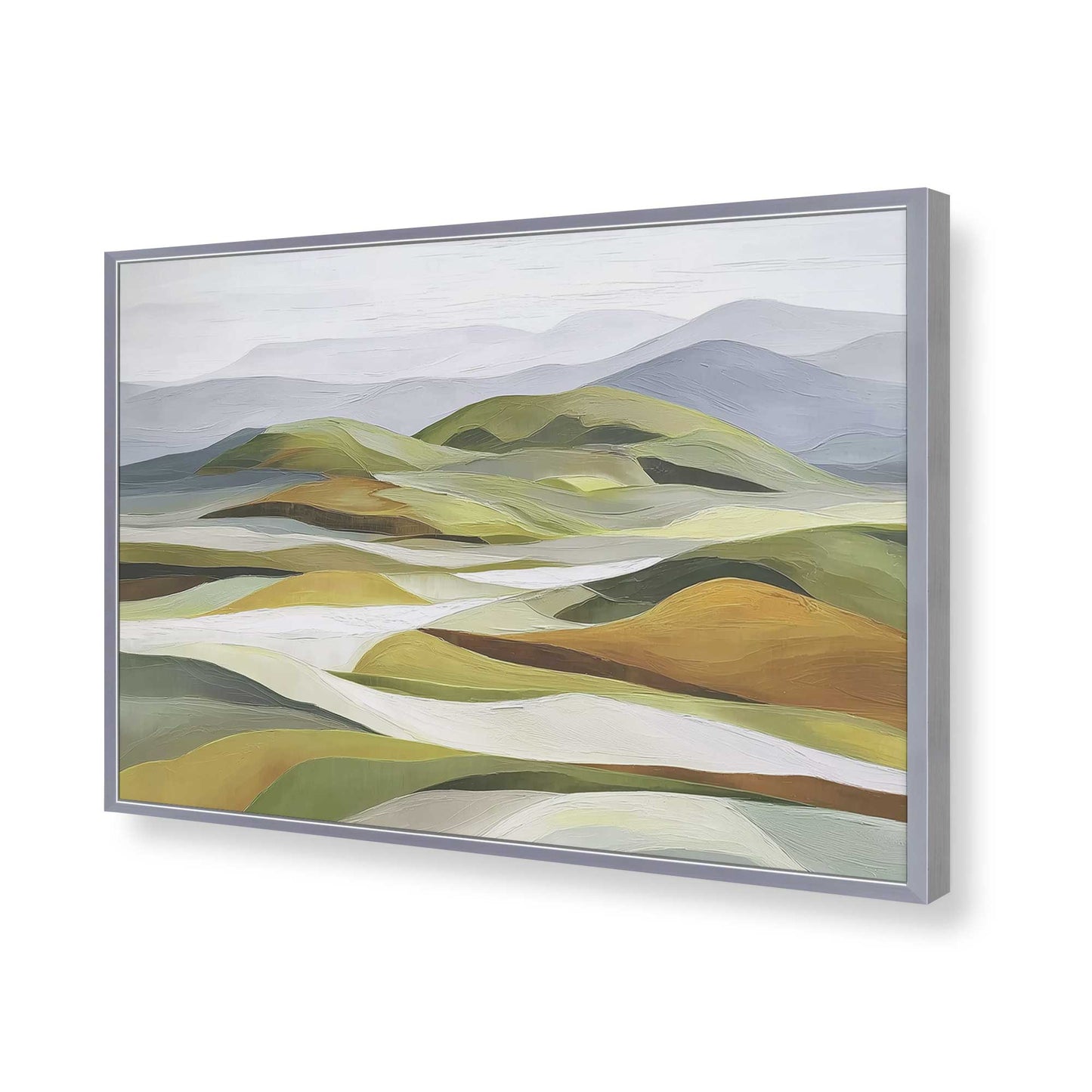 [Color:Polished Chrome], Picture of art in a Polished Chrome frame of the corner