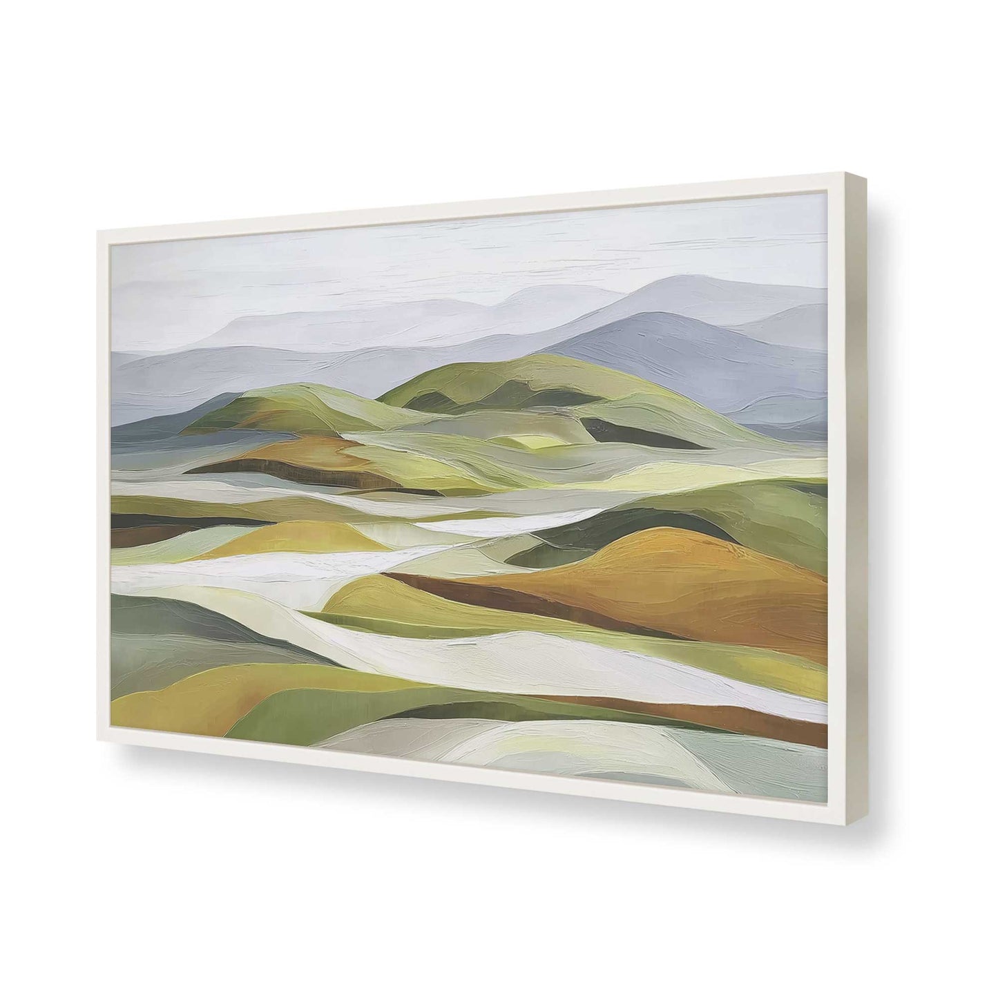 [Color:Opaque White], Picture of art in a Opaque White frame of the corner