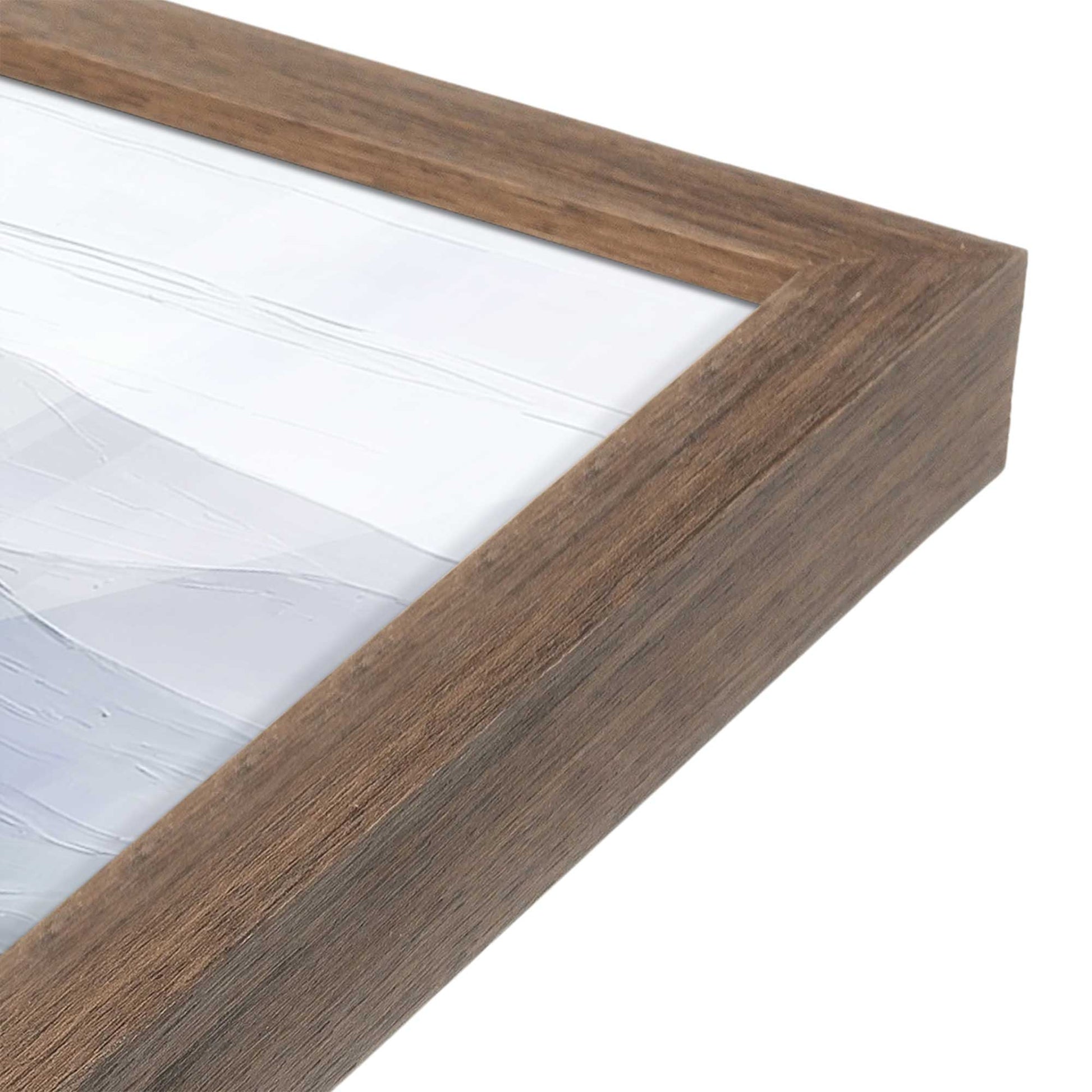 [Color:Walnut], Picture of art in a Walnut frame at an angle