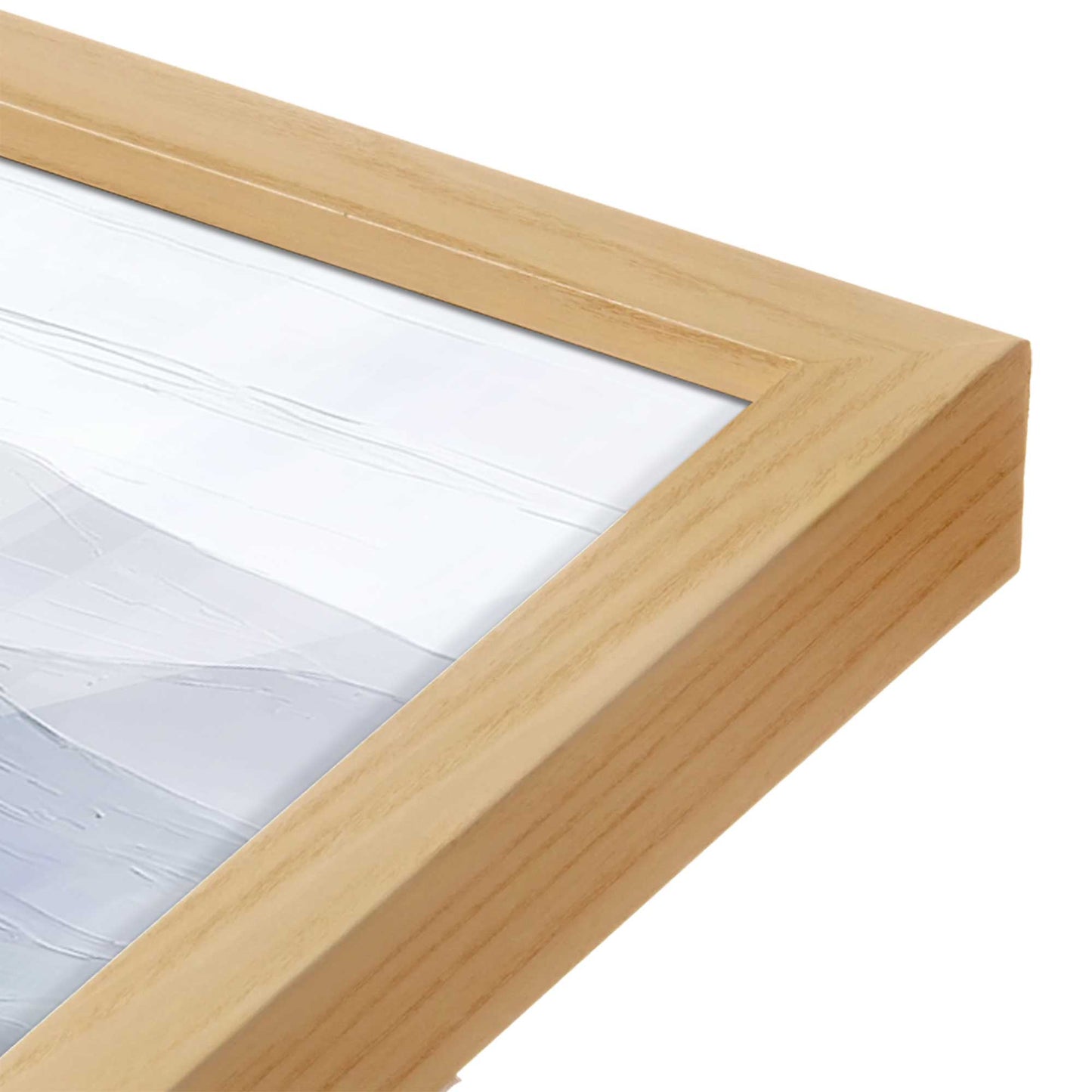 [Color:American Maple], Picture of art in a American Maple frame at an angle