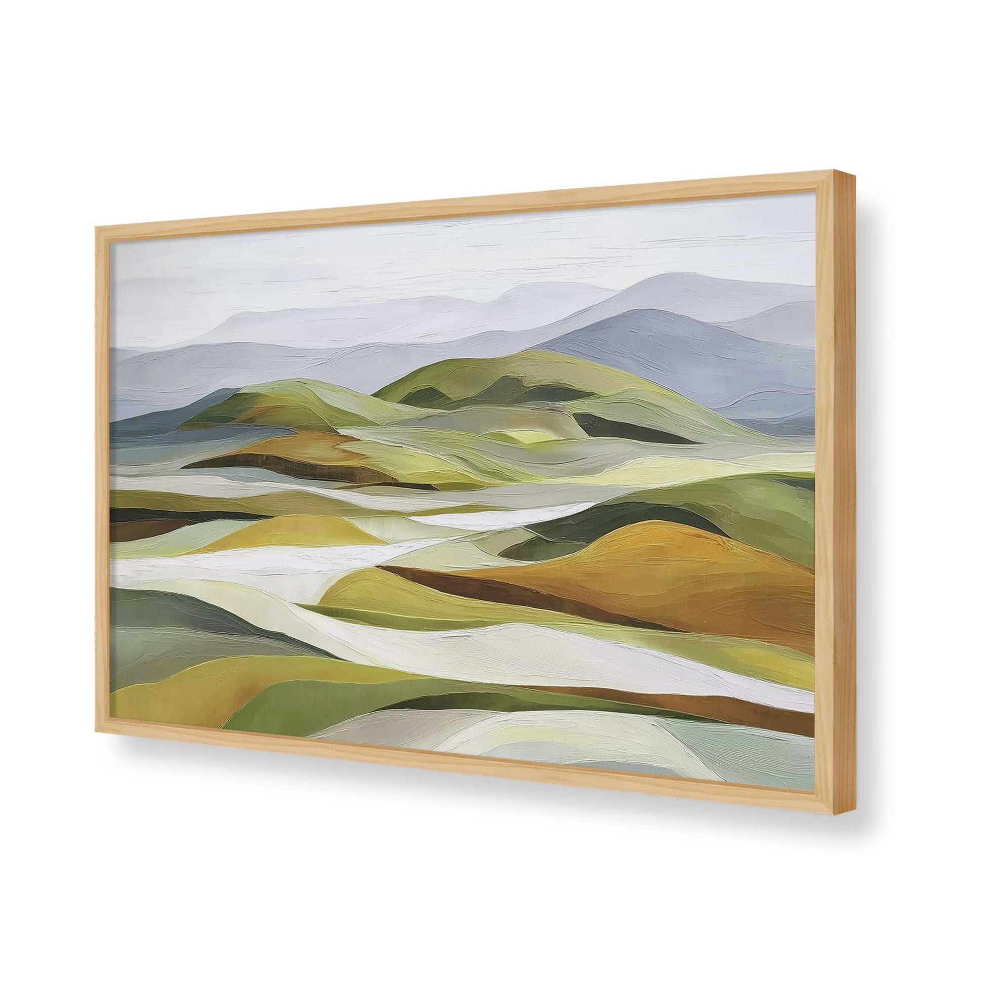 [Color:American Maple], Picture of art in a American Maple frame of the corner