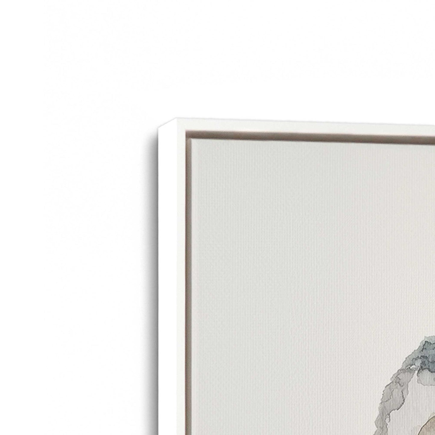 [Color:Opaque White], Picture of art in a White frame at an angle