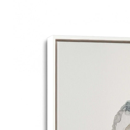 [Color:Opaque White], Picture of art in a White frame at an angle