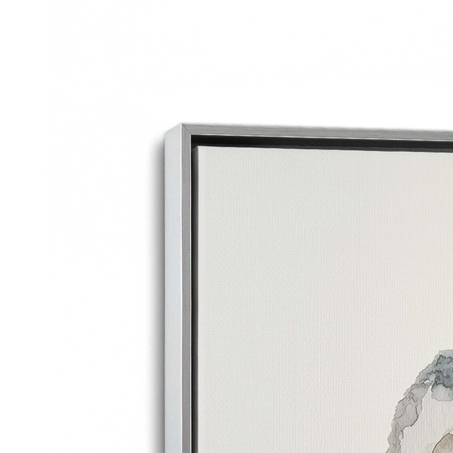 [Color:Polished Chrome], Picture of art in a Polished Chrome frame at an angle