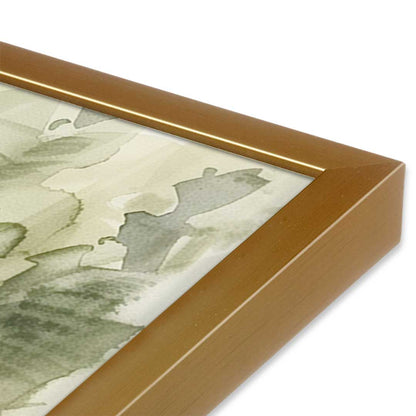 [Color:Polished Gold], Picture of art in a Polished Gold frame at an angle