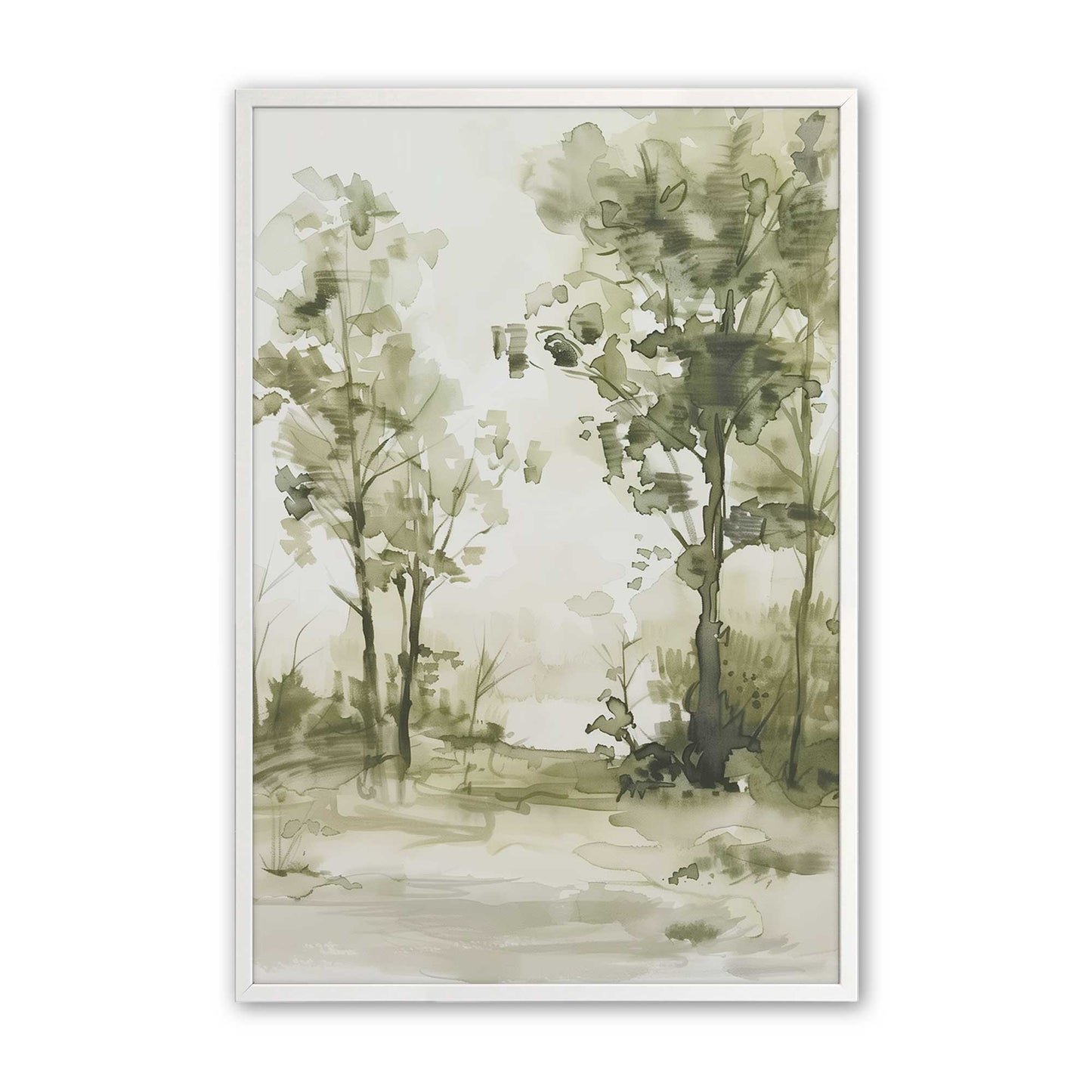 [Color:Opaque White], Picture of art in a Opaque White frame