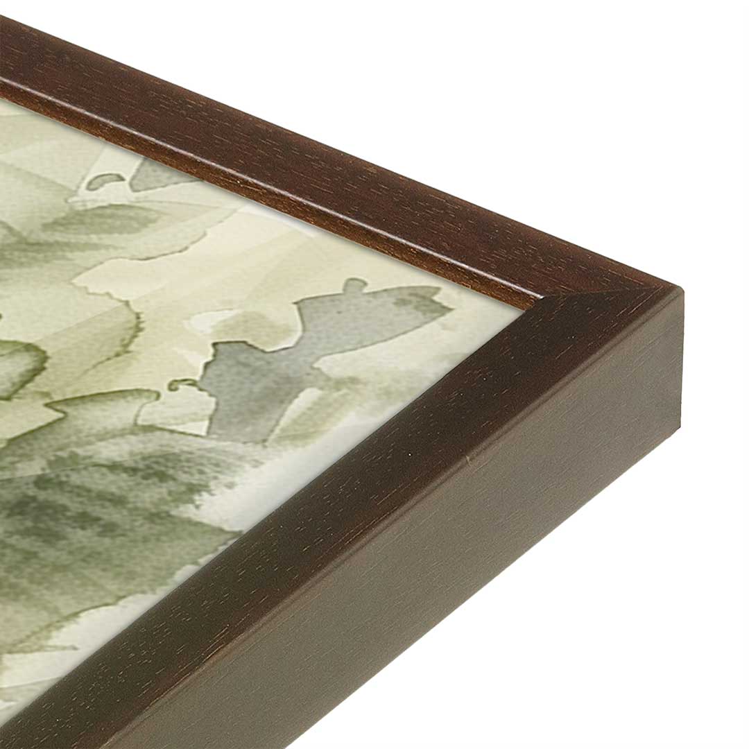 [Color:Brown], Picture of art in a Brown frame at an angle