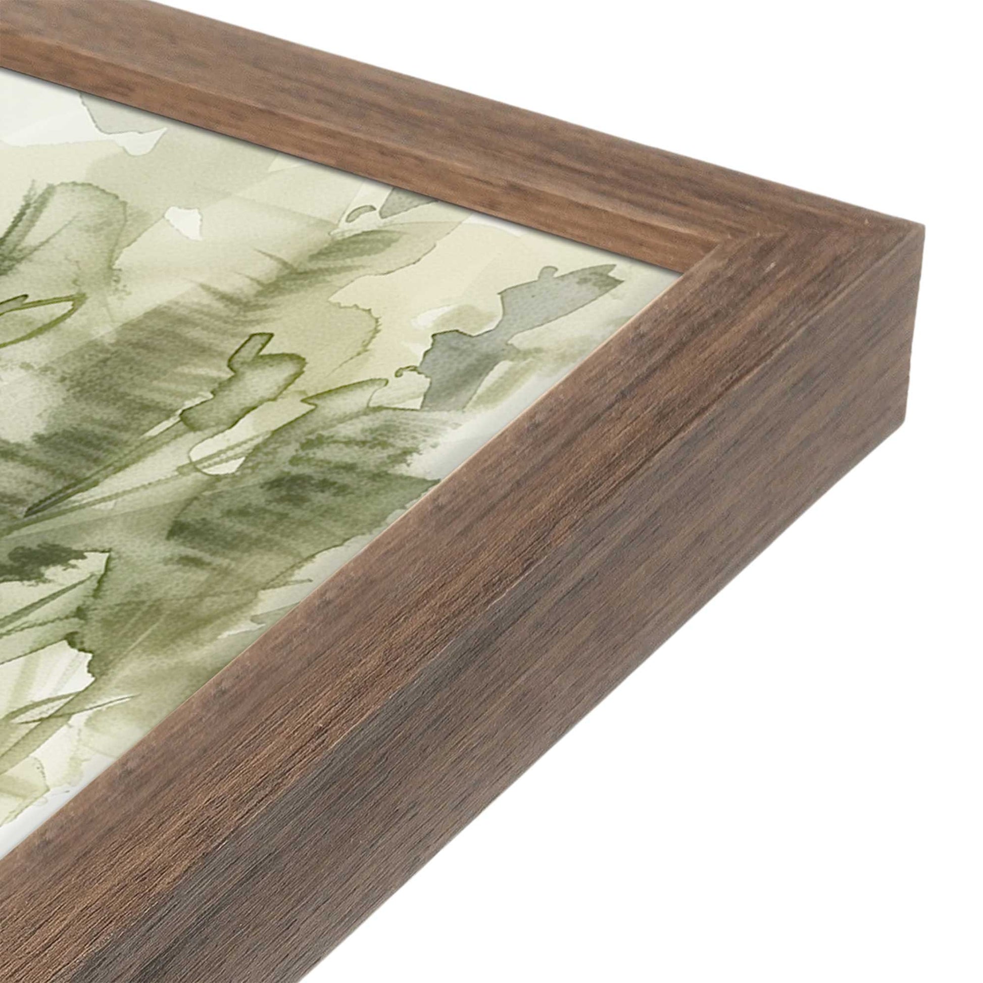 [Color:Walnut], Picture of art in a Walnut frame at an angle