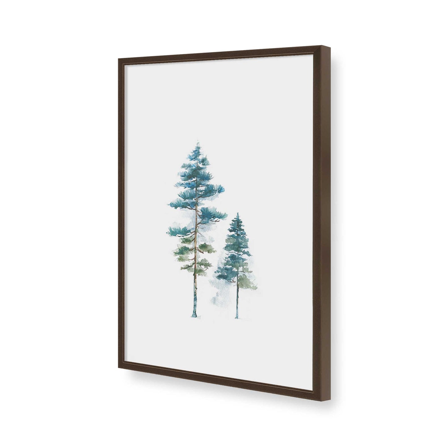 [Color:Brown], Picture of art in a Brown frame of the corner