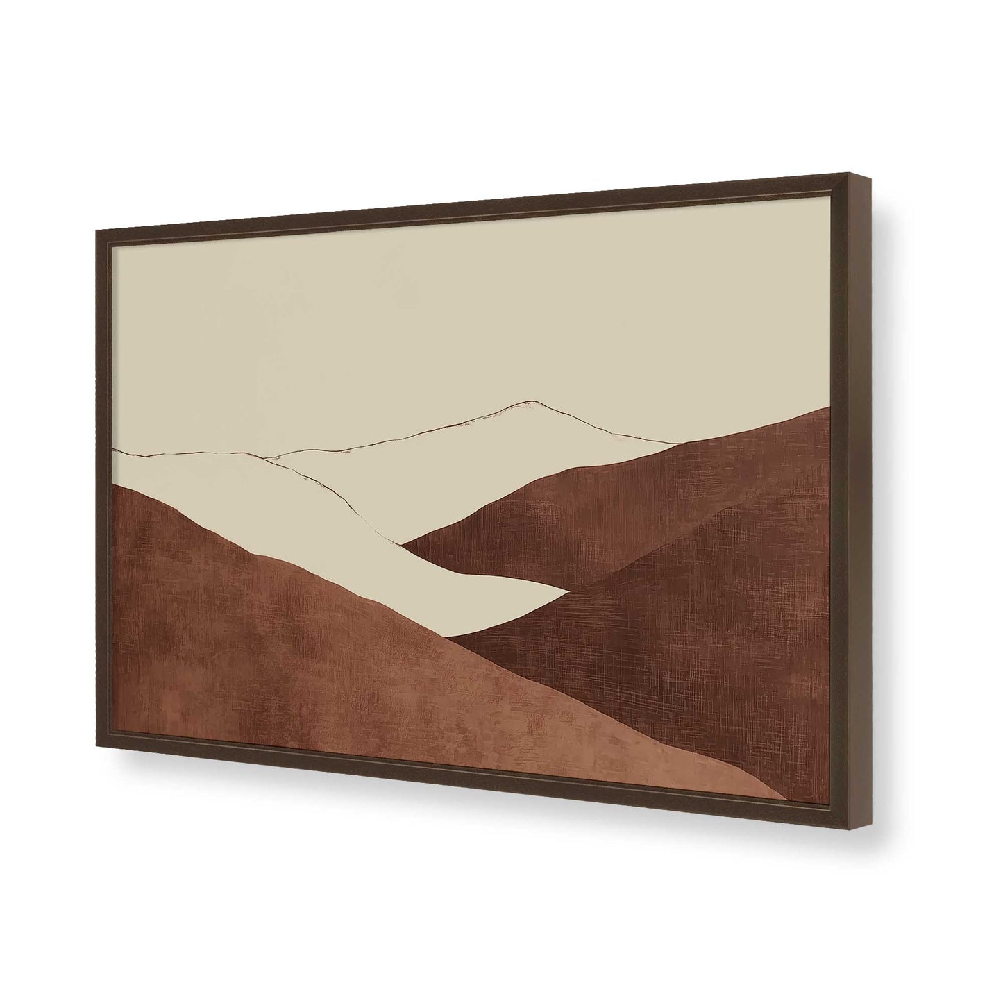 [Color:Brown], Picture of art in a Brown frame of the corner