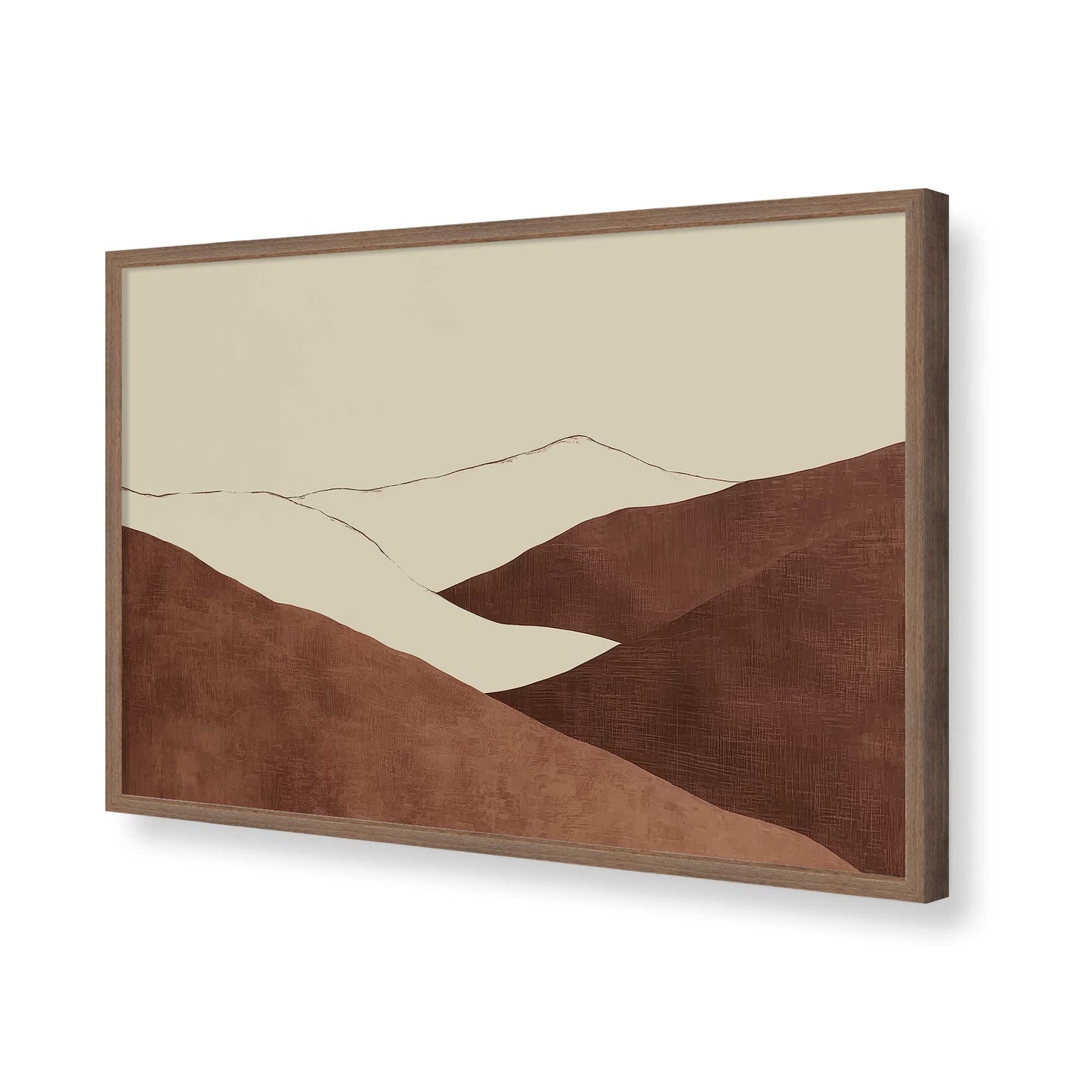 [Color:Walnut], Picture of art in a Walnut frame of the corner