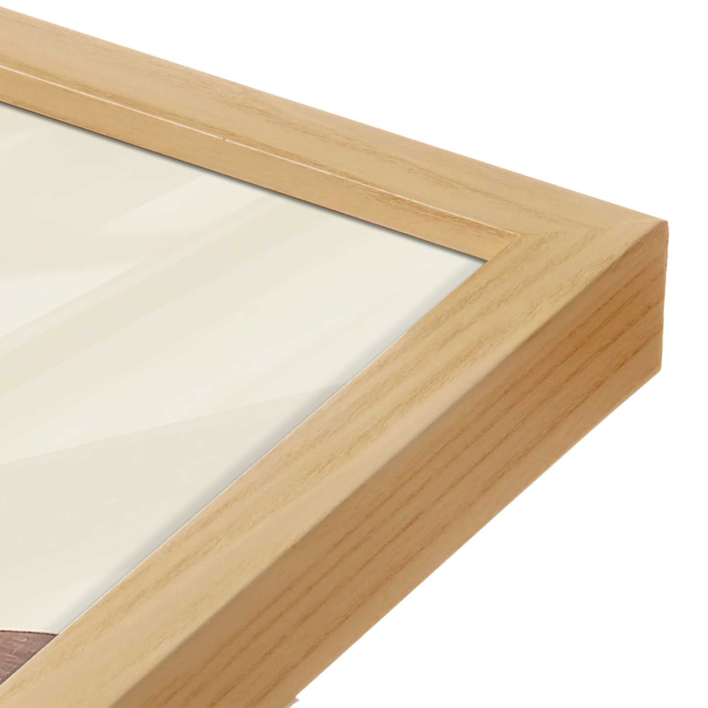 [Color:American Maple], Picture of art in a American Maple frame at an angle