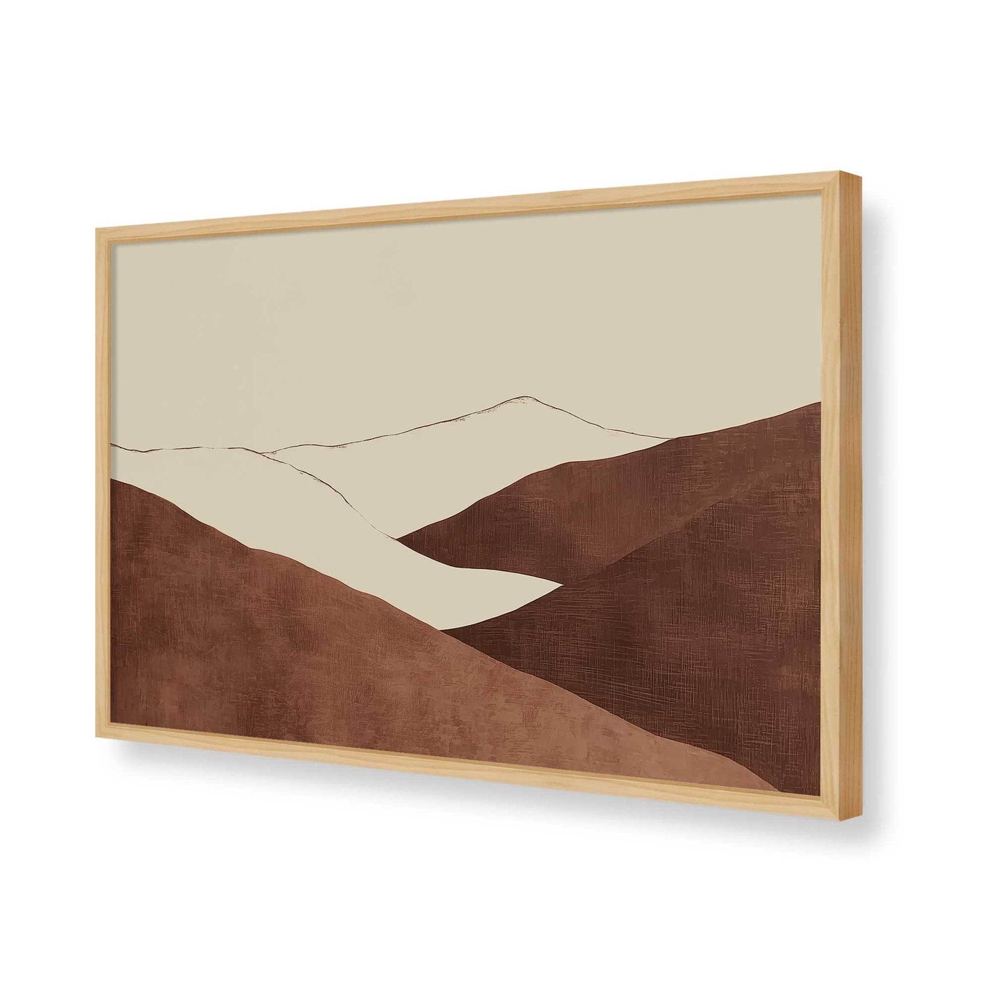 [Color:American Maple], Picture of art in a American Maple frame of the corner