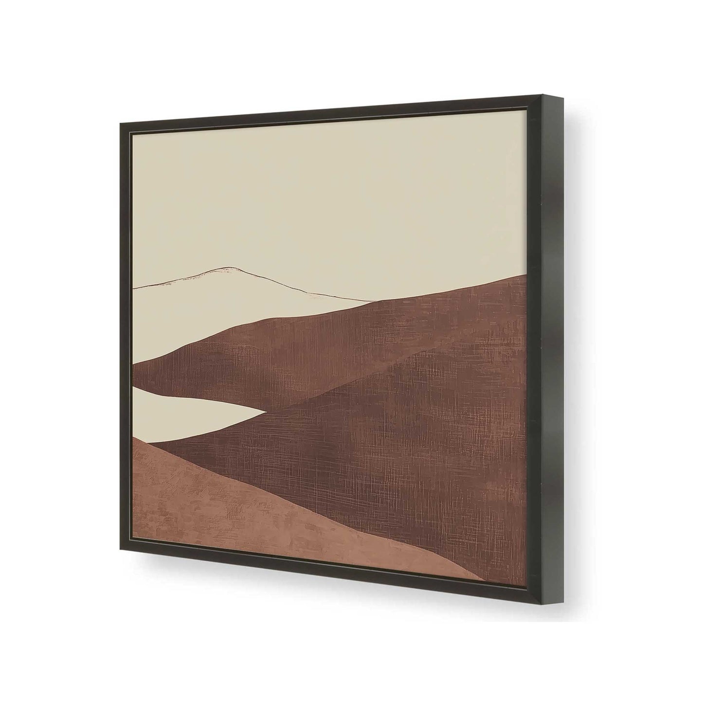 [Color:Satin Black], Picture of art in a Satin Black frame of the corner