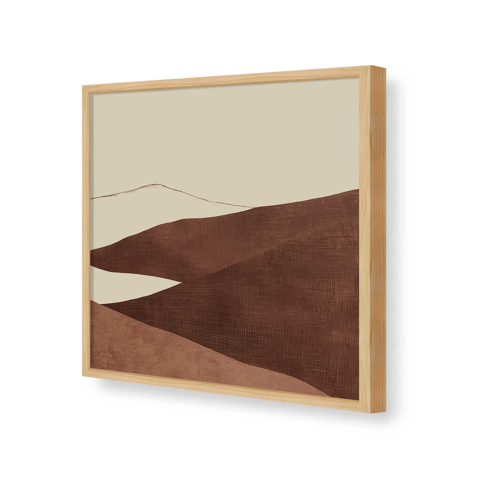 [Color:American Maple], Picture of art in a American Maple frame of the corner