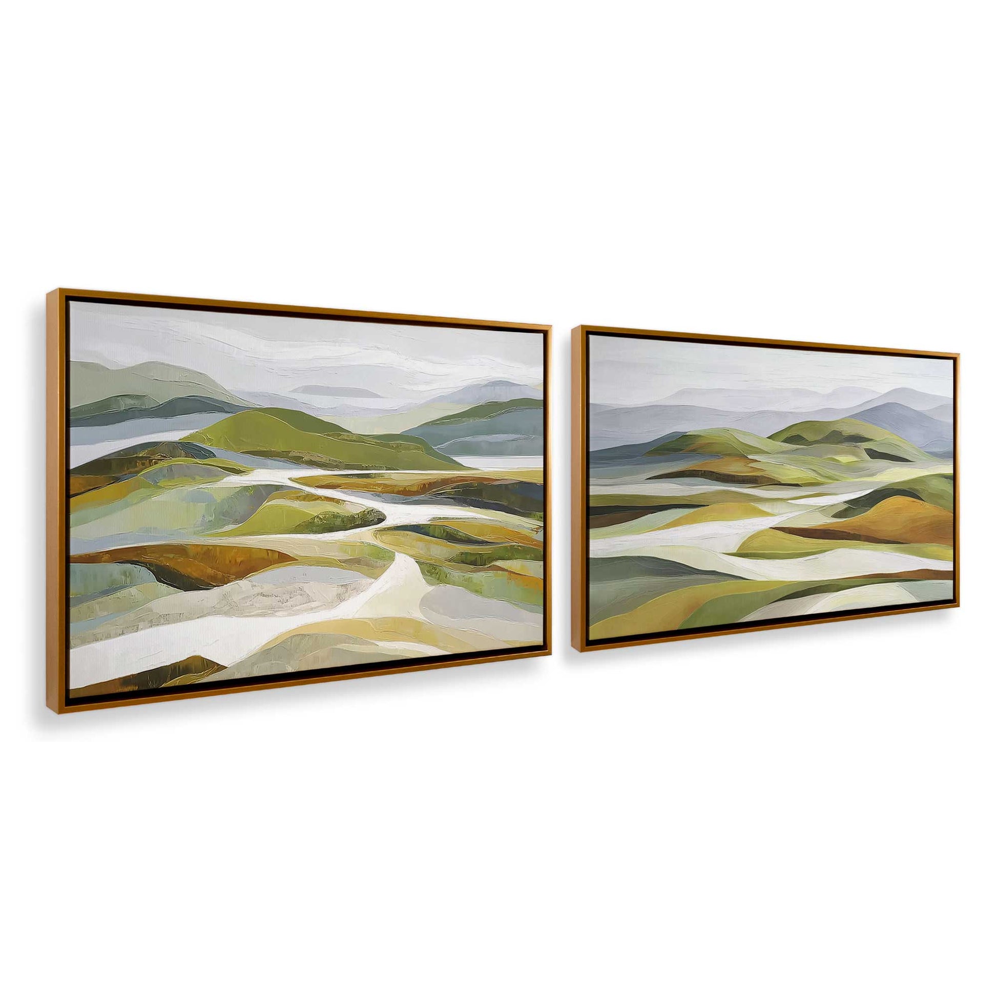 [Color:Polished Gold], Picture of art in a Polished Gold frame at an angle