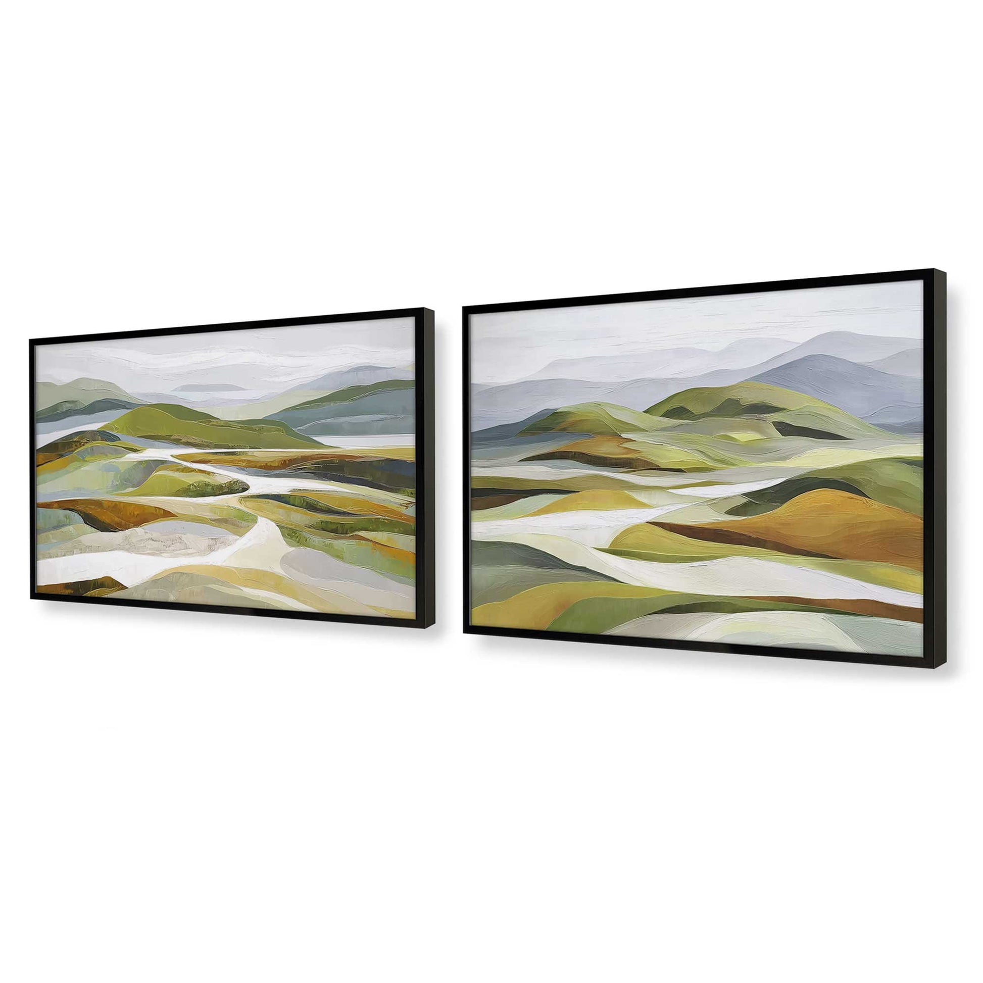 [Color:Satin Black], Picture of art in a Satin Black frame at an angle