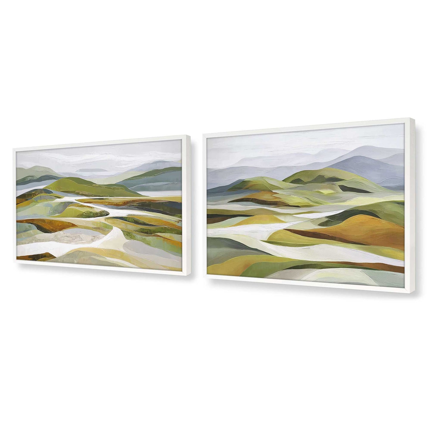 [Color:Opaque White], Picture of art in a Opaque White frame at an angle