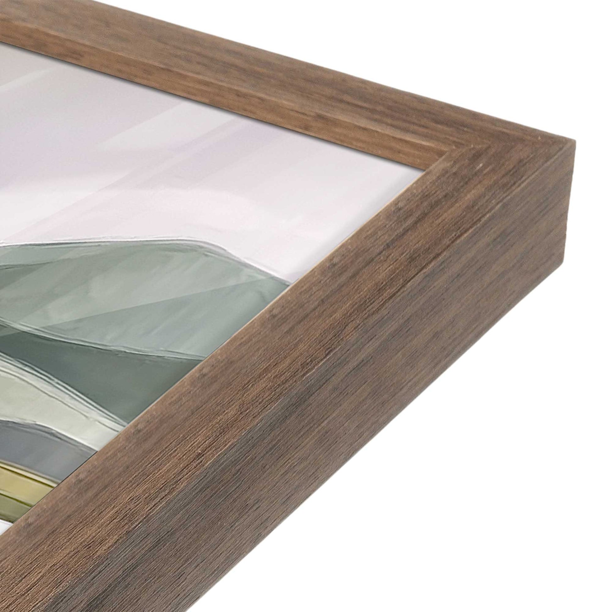 [Color:Walnut], Picture of art in a Walnut frame of the corner