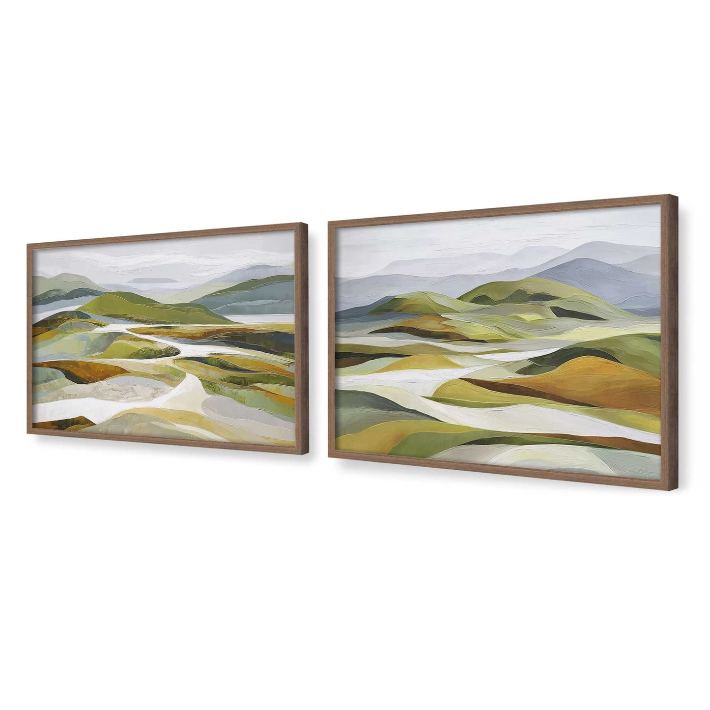 [Color:Walnut], Picture of art in a Walnut frame at an angle