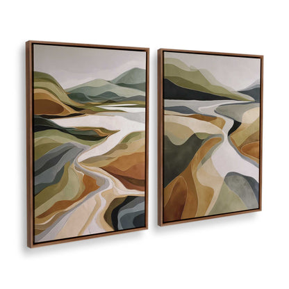 [Color:Walnut], Picture of art in a Walnut frame at an angle