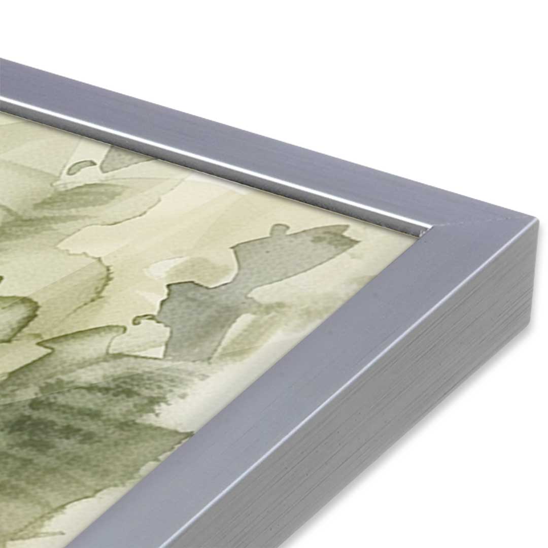 [Color:Polished Chrome], Picture of art in a Polished Chrome frame of the corner