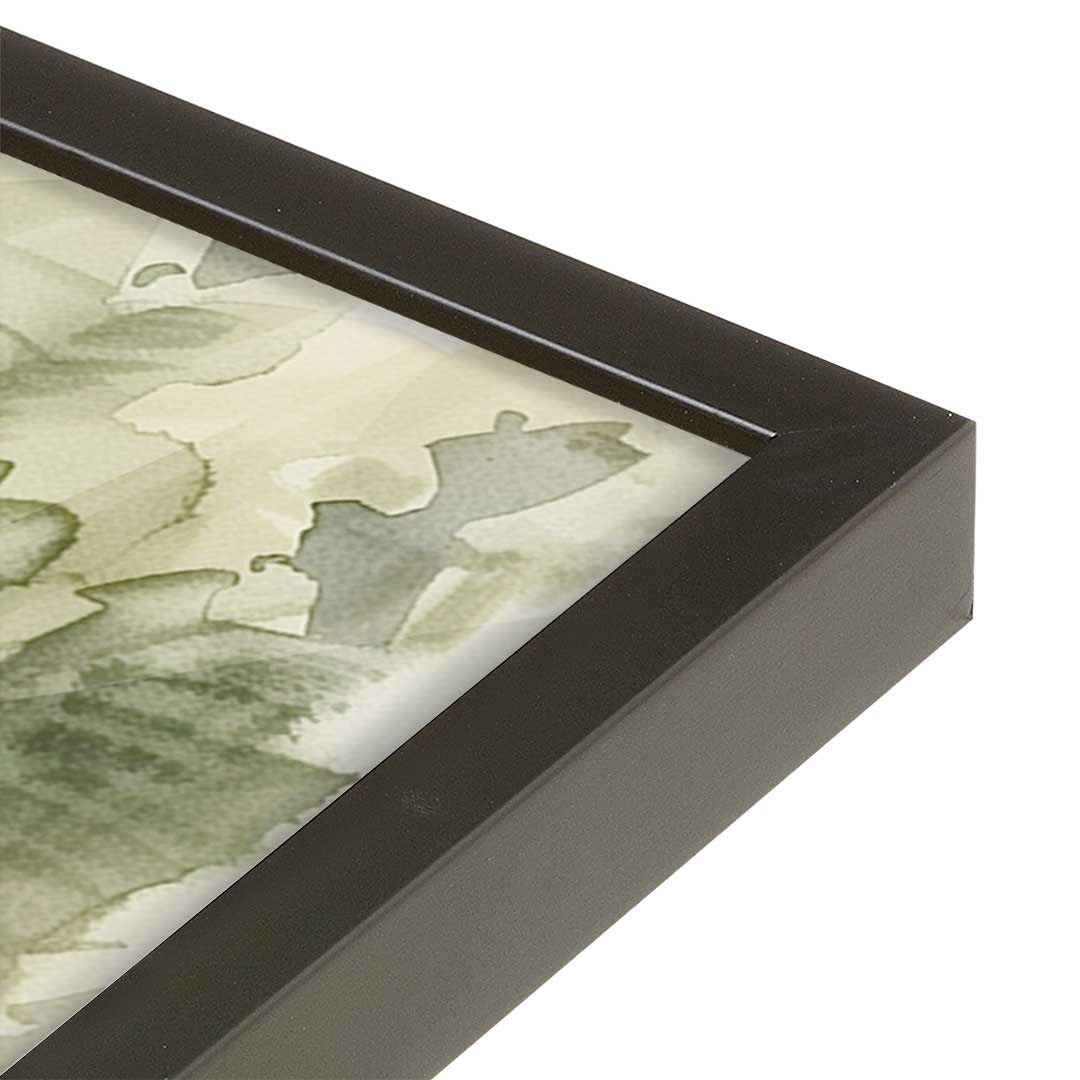 [Color:Satin Black], Picture of art in a Satin Black frame of the corner