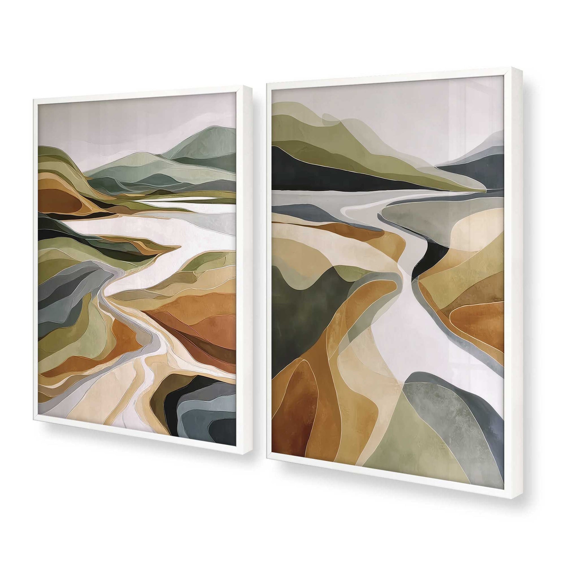[Color:Opaque White], Picture of art in a Opaque White frame at an angle