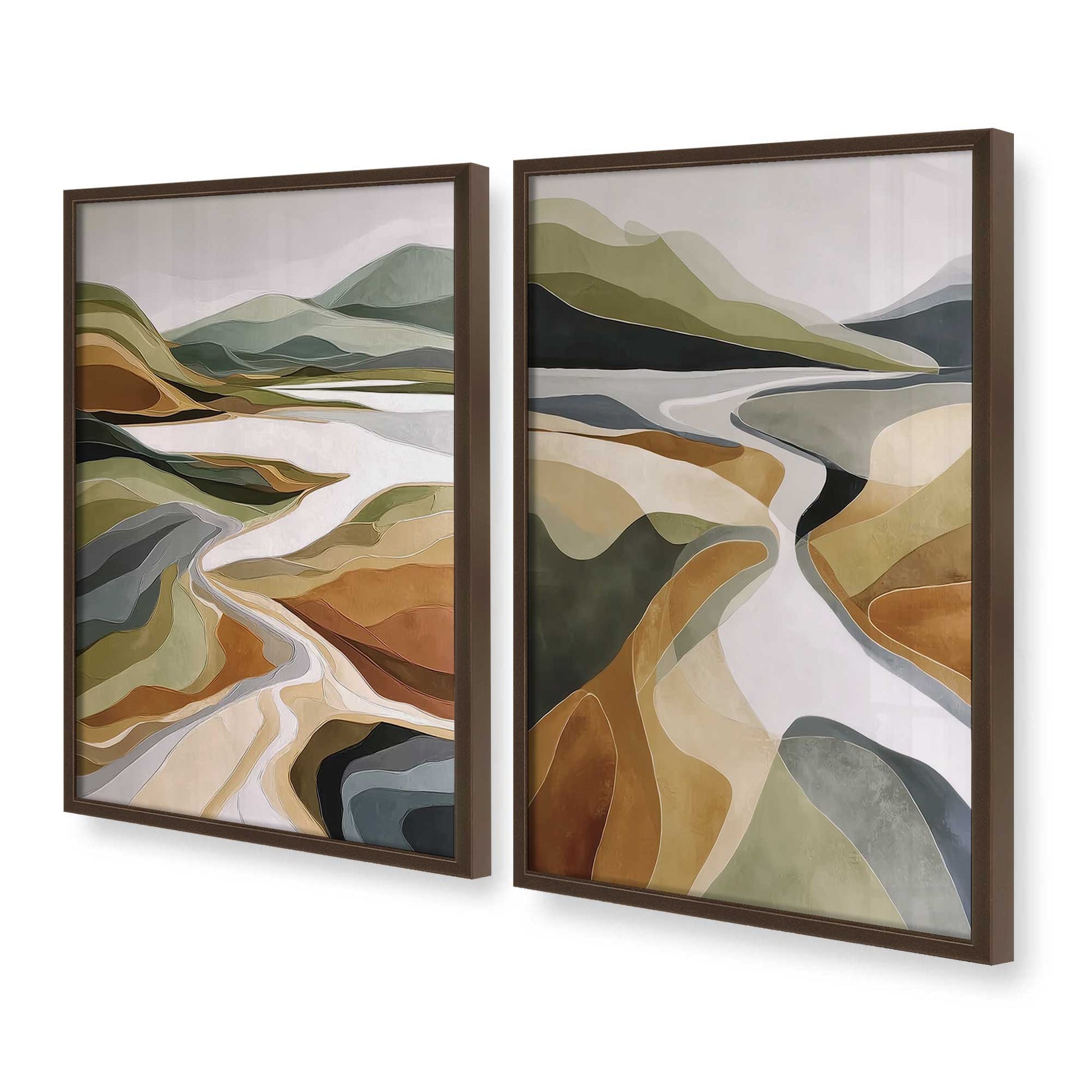 [Color:Belvinder Brown], Picture of art in a Belvinder Brown frame at an angle