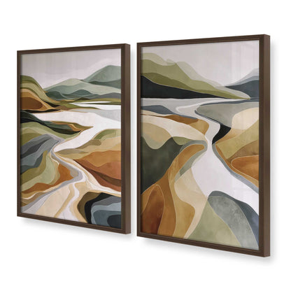 [Color:Belvinder Brown], Picture of art in a Belvinder Brown frame at an angle