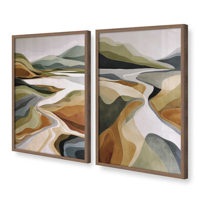 [Color:Walnut], Picture of art in a Walnut frame at an angle