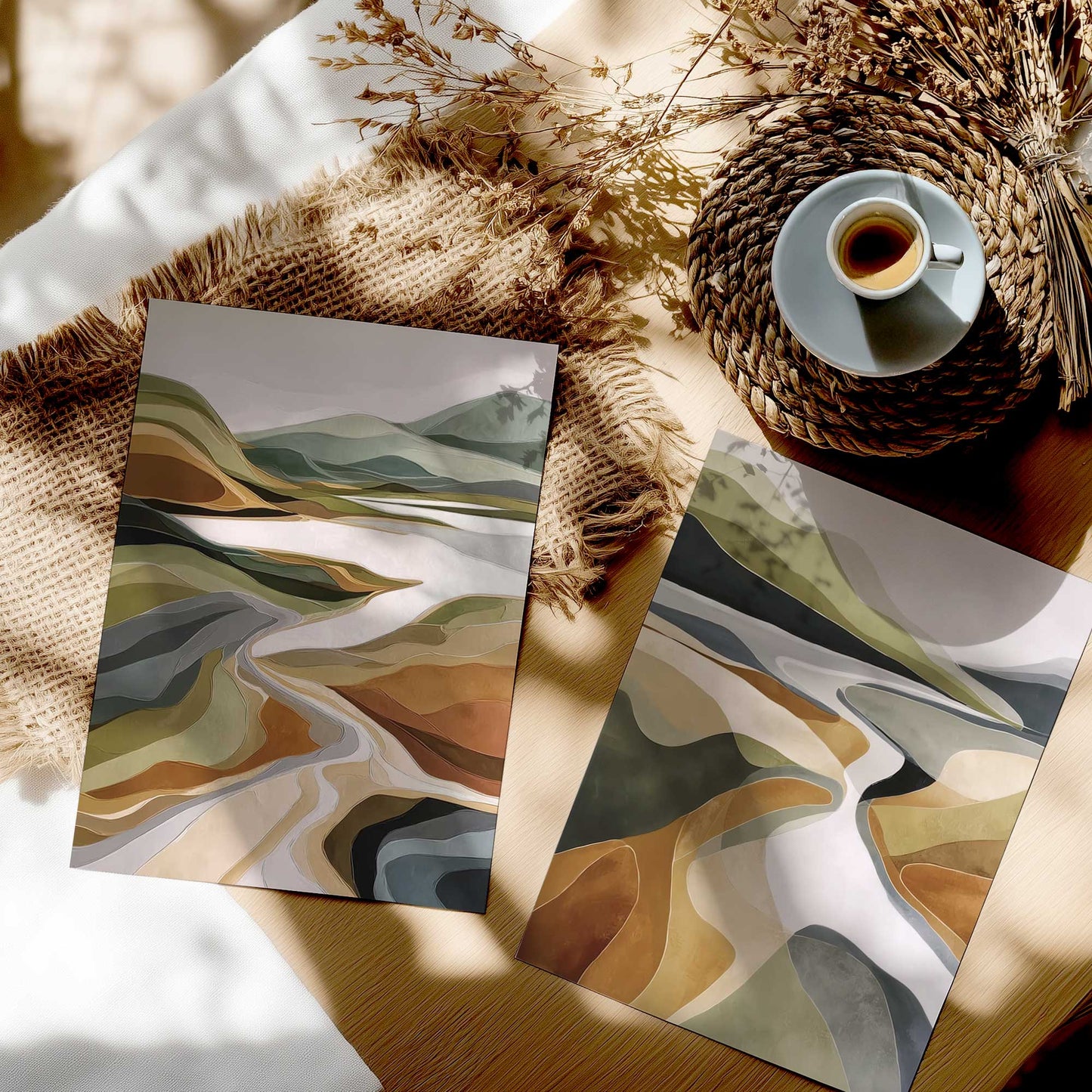 [color:Rolled Print], Picture in a room