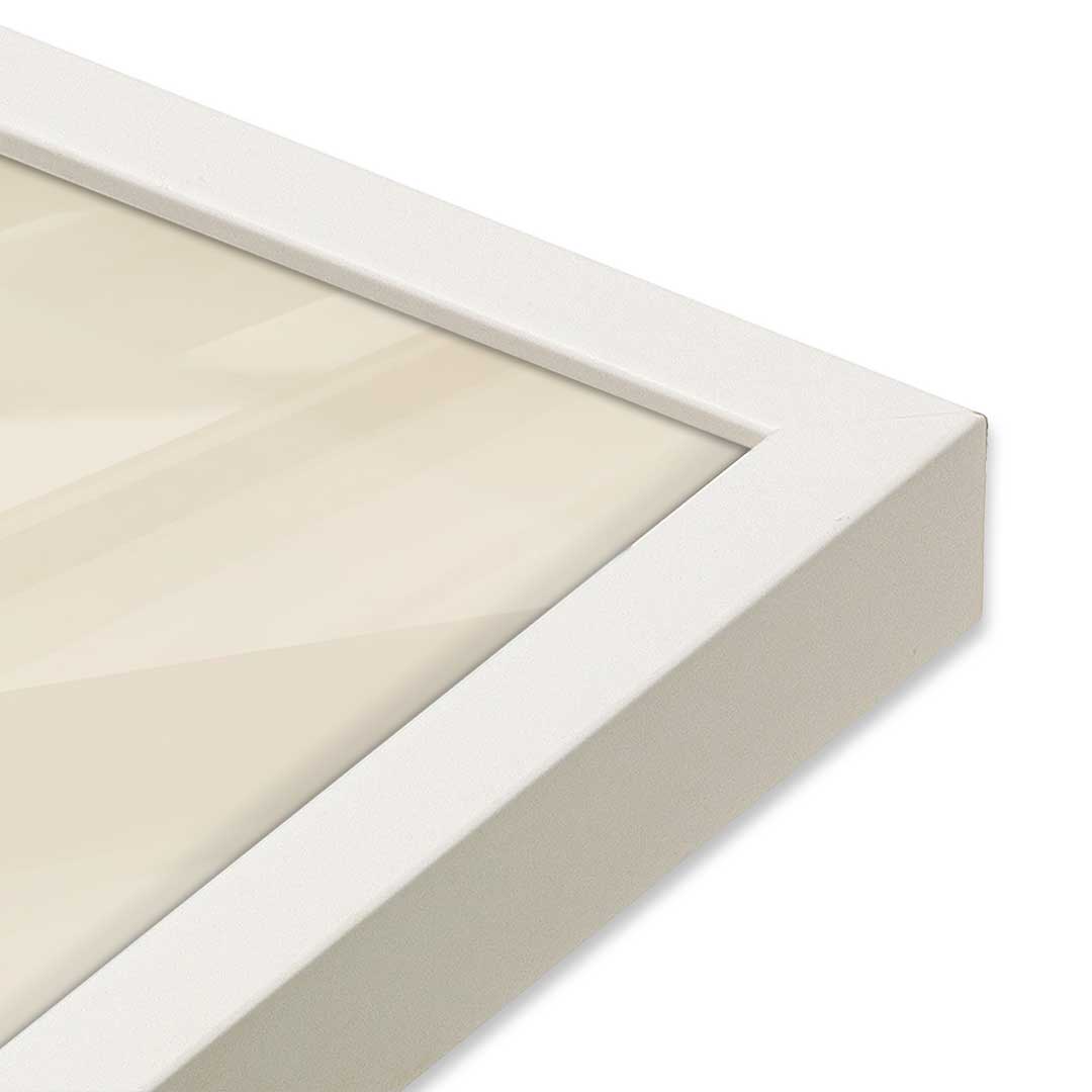 [Color:Opaque White], Picture of art in an Opaque White frame of the corner