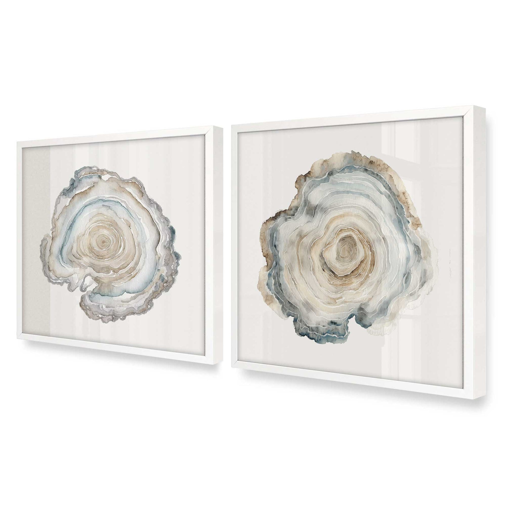 [Color:Opaque White], Picture of art in an Opaque White frame at an angle