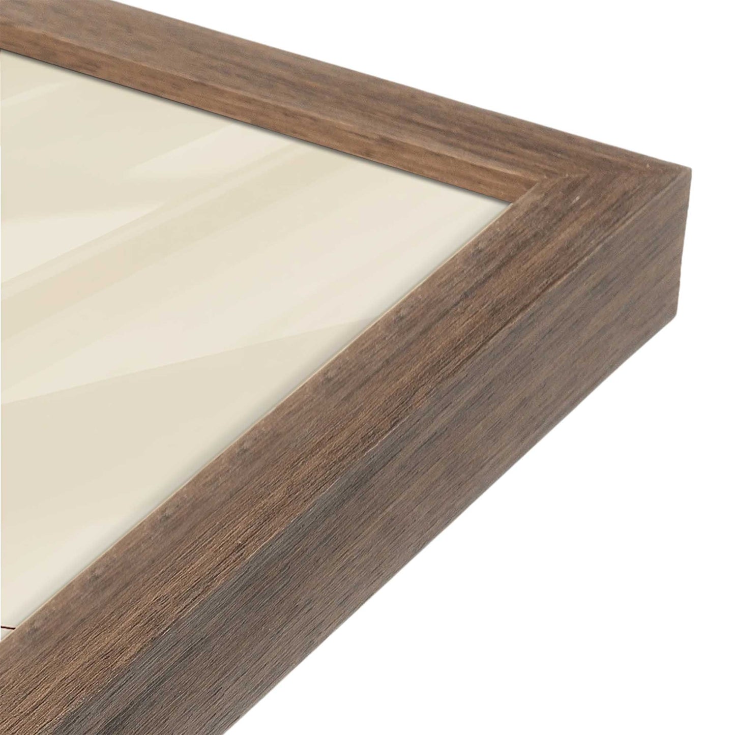 [Color:Walnut], Picture of art in a Walnut frame of the corner