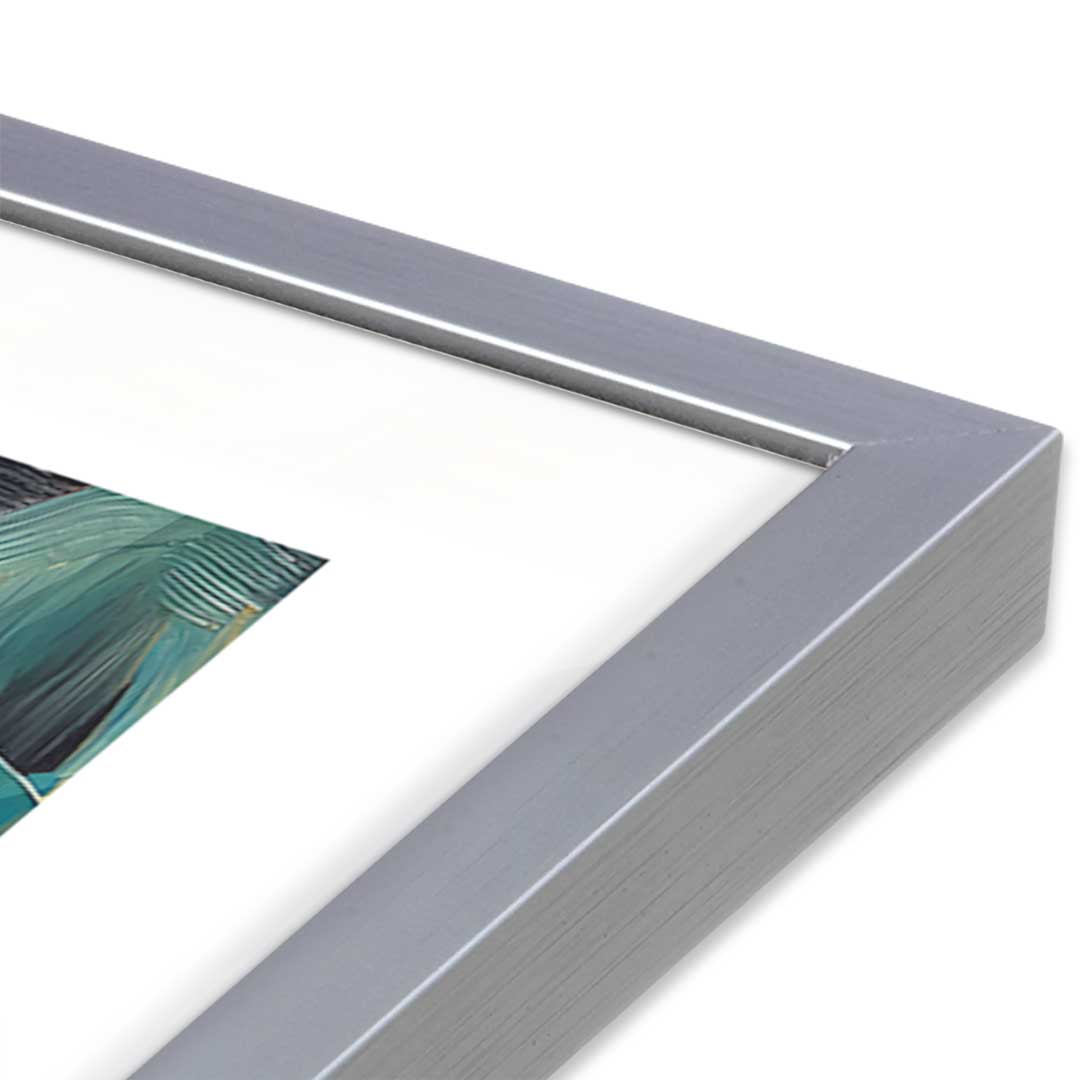 [Color:Polished Chrome], Picture of art in a Polished Chrome frame at an angle