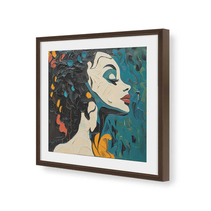 [Color:Espresso], Picture of art in a Espresso frame of the corner