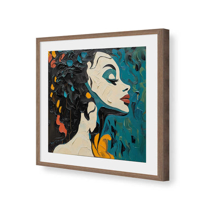 [Color:Walnut], Picture of art in a Walnut frame of the corner