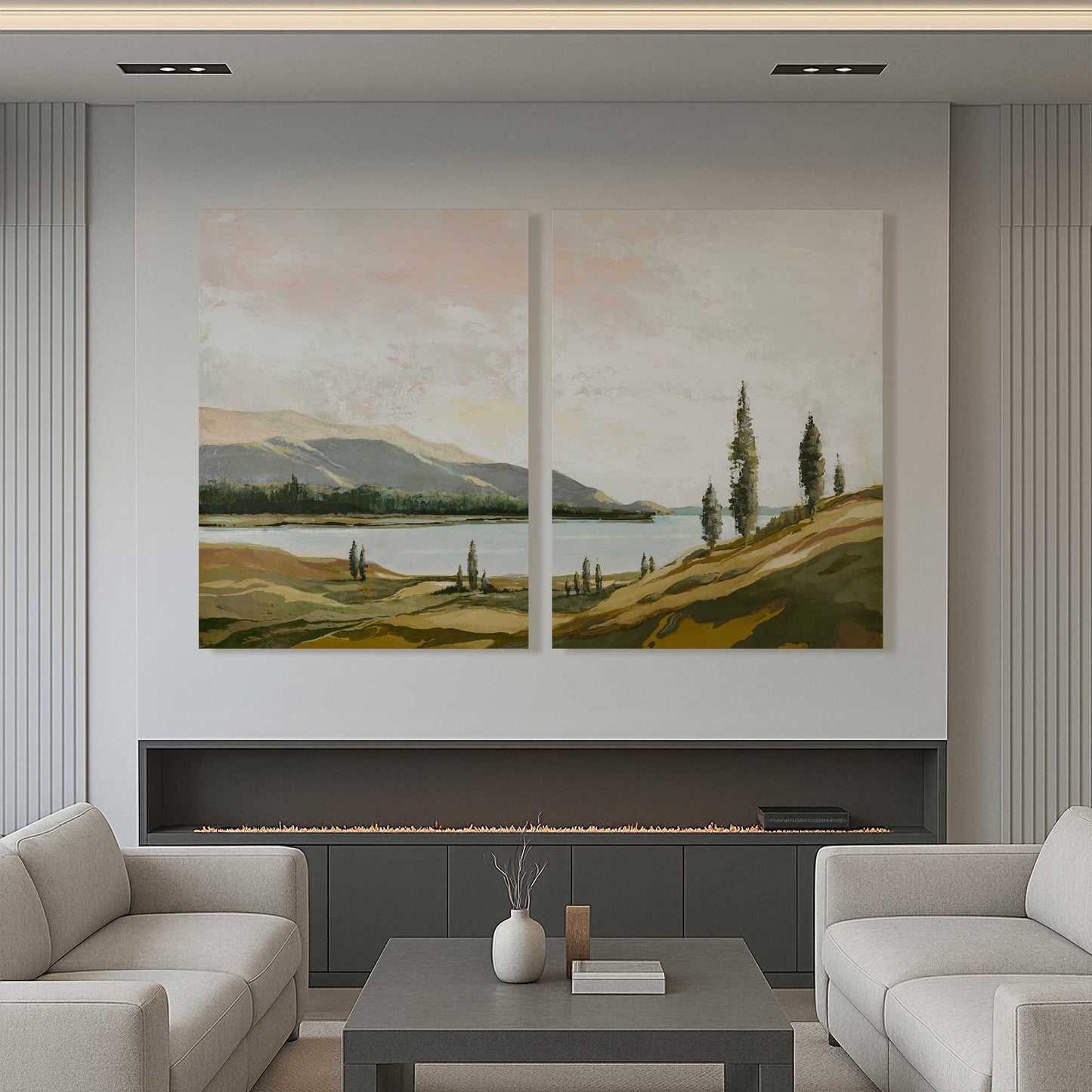 [Color:Stretched Canvas], Picture of art in a room